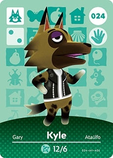 KYLE #024  ANIMAL CROSSING Series 1 AUTHENTIC Nintendo Amiibo Card US VERSION