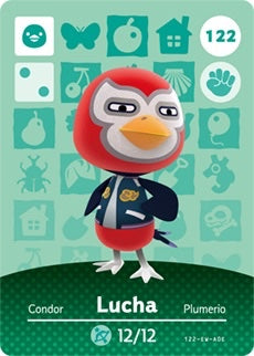 LUCHA #122 ANIMAL CROSSING Series 2 AUTHENTIC Nintendo Amiibo Card US VERSION