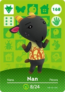 NAN #168 ANIMAL CROSSING Series 2 AUTHENTIC Nintendo Amiibo Card US VERSION