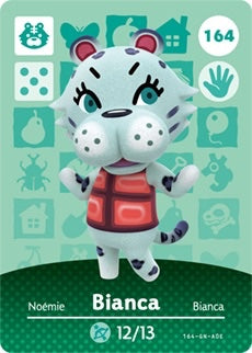 BIANCA #164 ANIMAL CROSSING Series 2 AUTHENTIC Nintendo Amiibo Card US VERSION