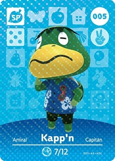 KAPP'N #005 ANIMAL CROSSING Series 1 AUTHENTIC Nintendo Amiibo Card US VERSION