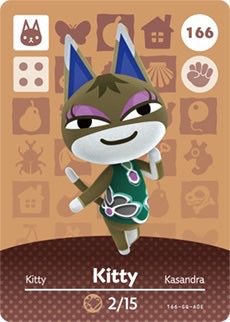 KITTY #166 ANIMAL CROSSING Series 2 AUTHENTIC Nintendo Amiibo Card US VERSION