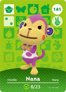 NANA #141 ANIMAL CROSSING Series 2 AUTHENTIC Nintendo Amiibo Card US VERSION