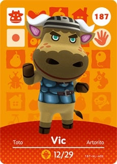 VIC #187 ANIMAL CROSSING Series 2 AUTHENTIC Nintendo Amiibo Card US VERSION